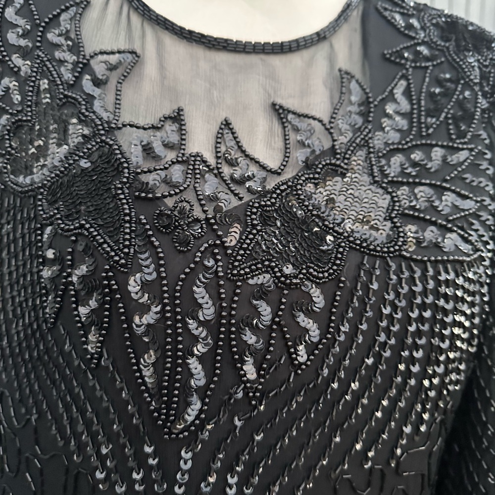 Denise Elle Black Beads and Sequins Blouse - Picture 6 of 12